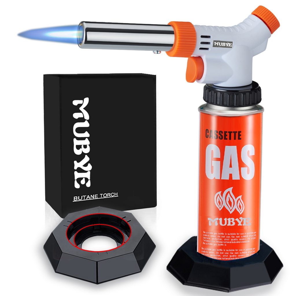 Butane Torch Kitchen Blow Lighter, Culinary Torches Head with